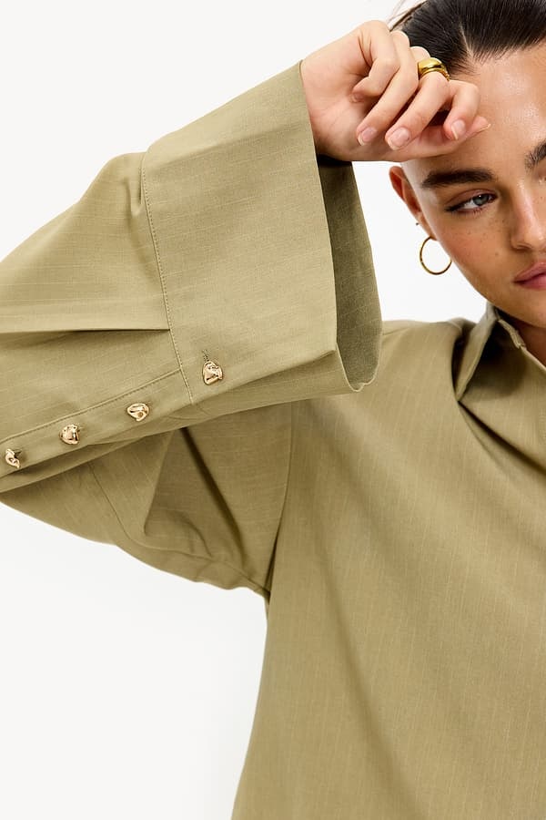 LOAVIES Daydreaming Alive Blouse Olive
