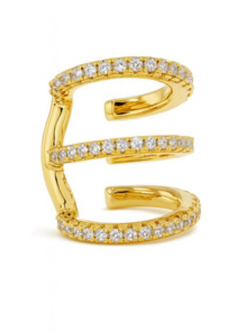 BILLION AVENUE Trio Ivy Earcuff Gold