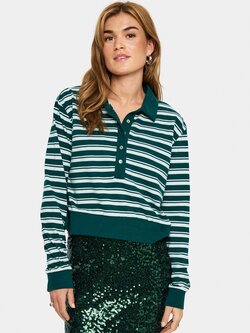 SAINT TROPEZ Marjorie SZ T-Shirt Gestreept Groen