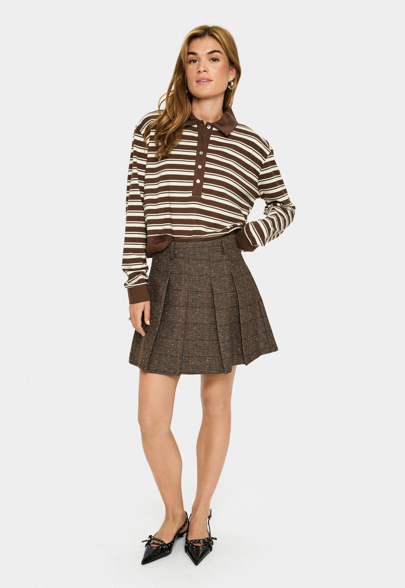 SAINT TROPEZ Marisol SZ Skirt Brown