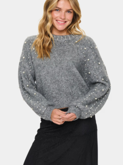 SAINT TROPEZ Madeleine Pullover Grey