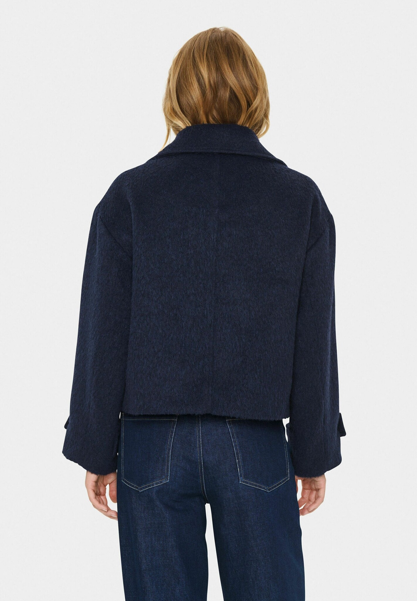 SAINT TROPEZ LiraSZ Wool Short Jacket Navy