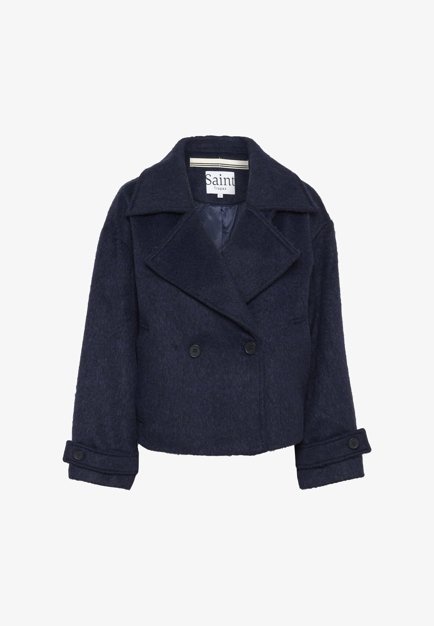 SAINT TROPEZ LiraSZ Wool Short Jacket Navy