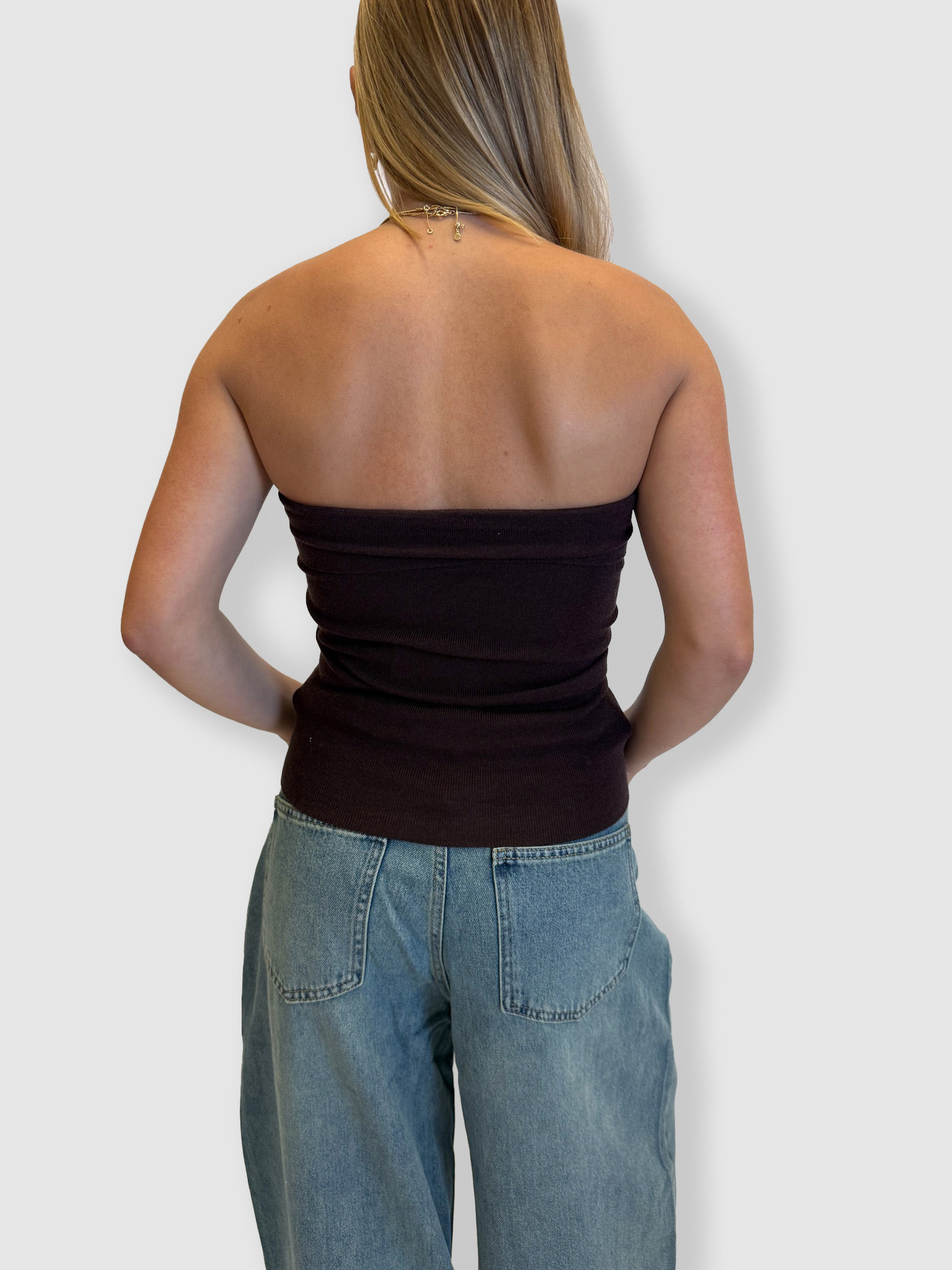 MM Marron Knitted Top Bordeaux