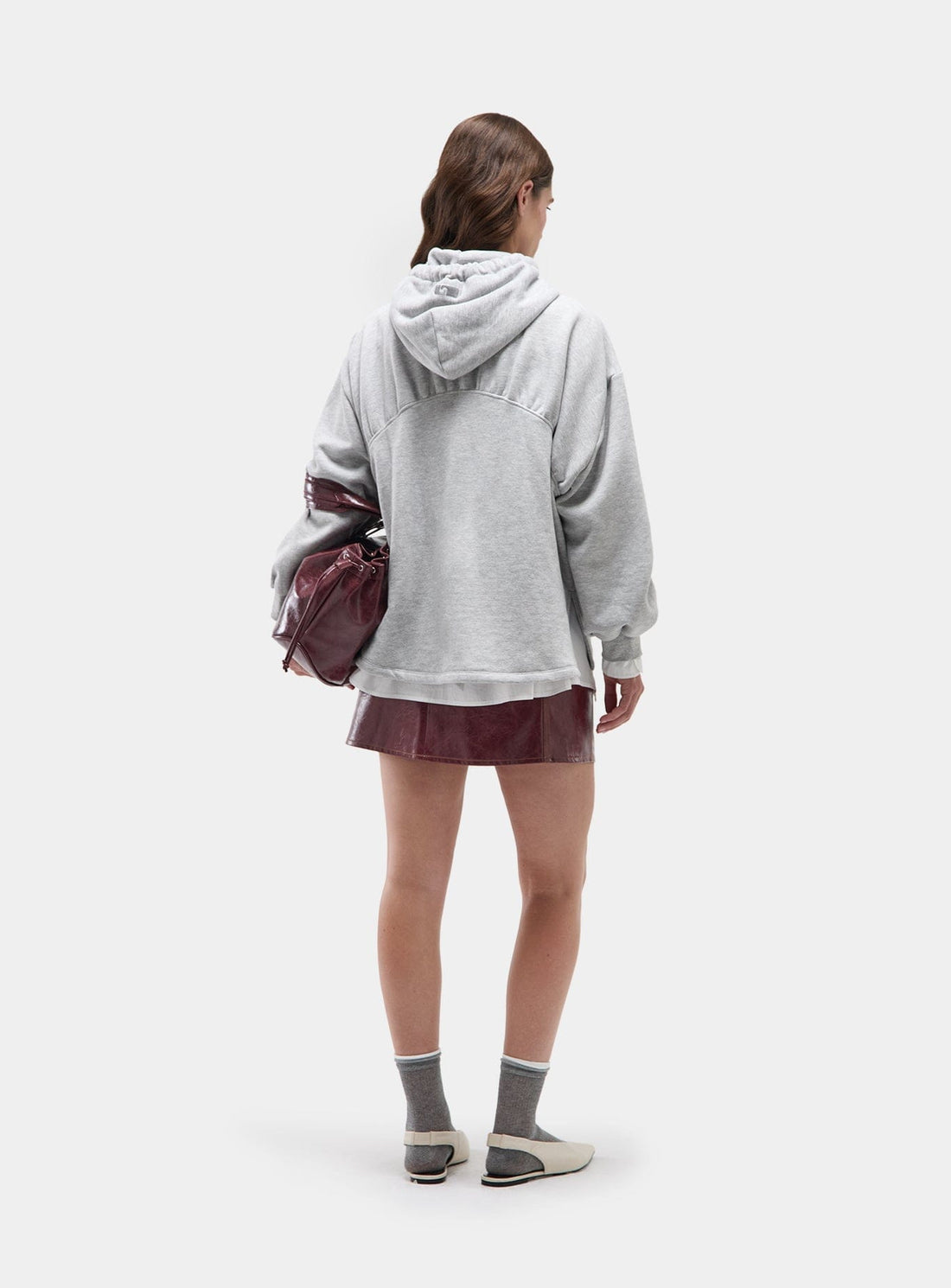 LAAGAM Detroit Sweater Ruched Grijs