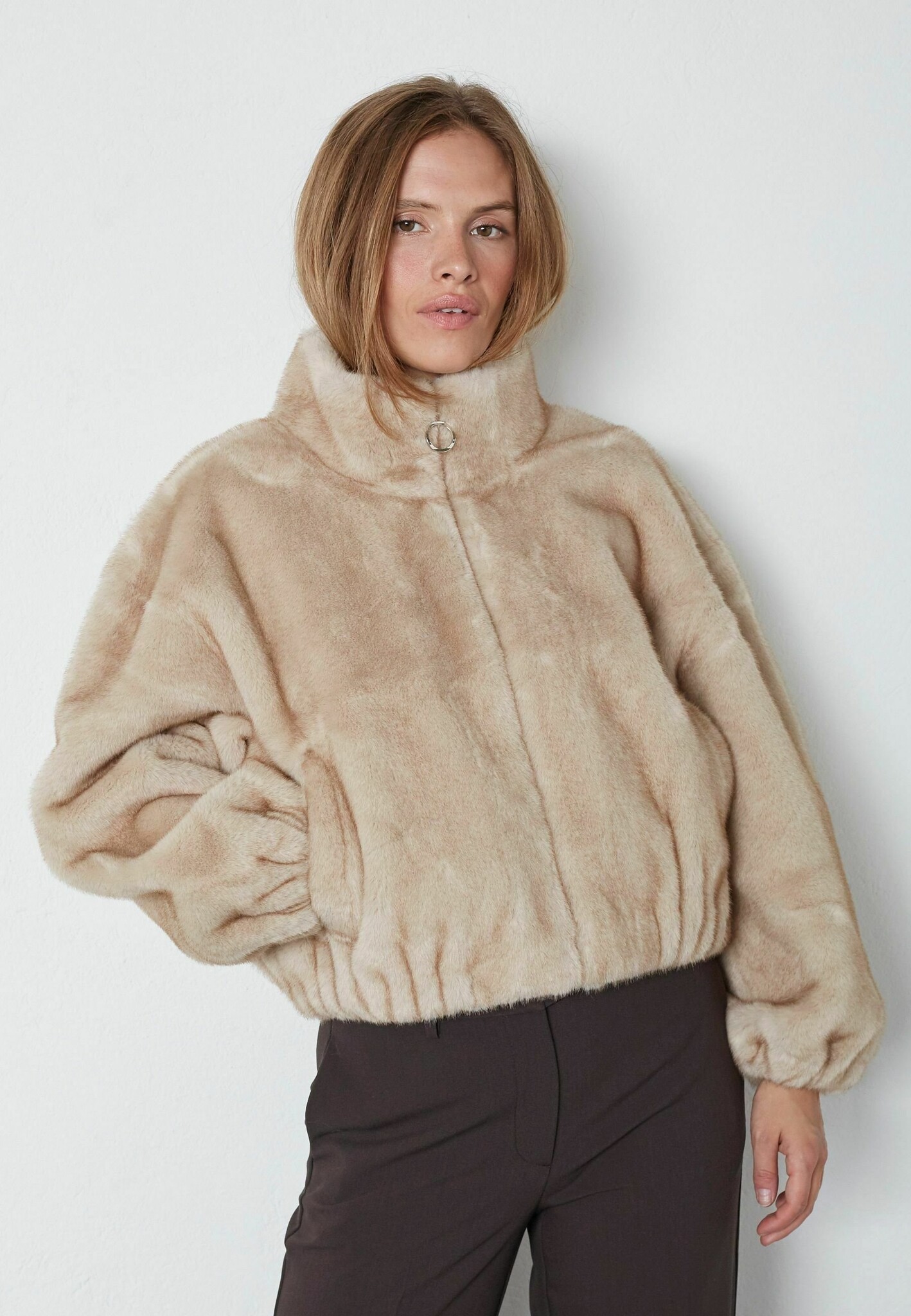 CO'COUTURE FeraCC Faux Fur Jacket Creme