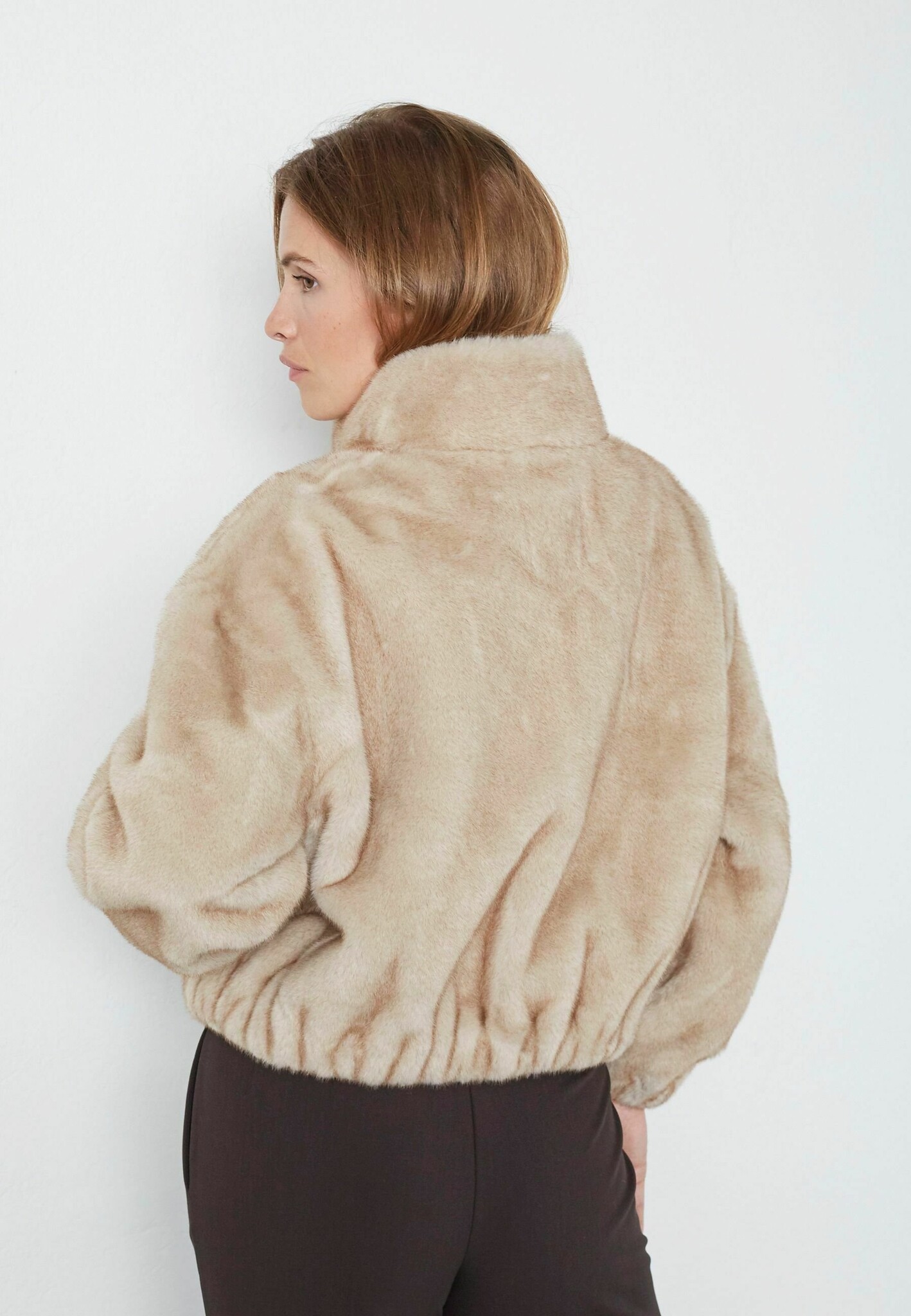 CO'COUTURE FeraCC Faux Fur Jacket Creme