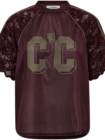 CO'COUTURE Trey CC Lace Tee Walnut