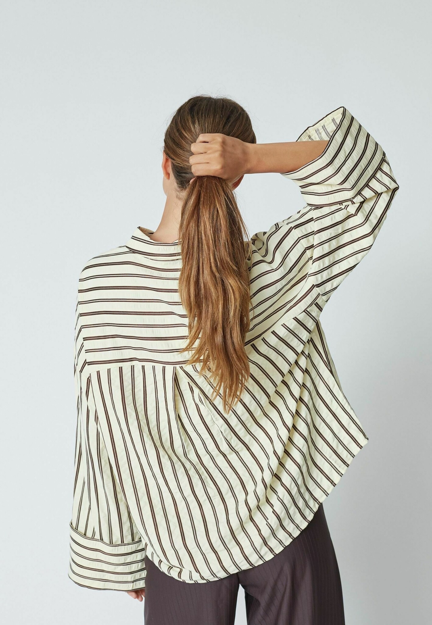 CO'COUTURE OxanaCC Shirt Yellow Brown Stripes
