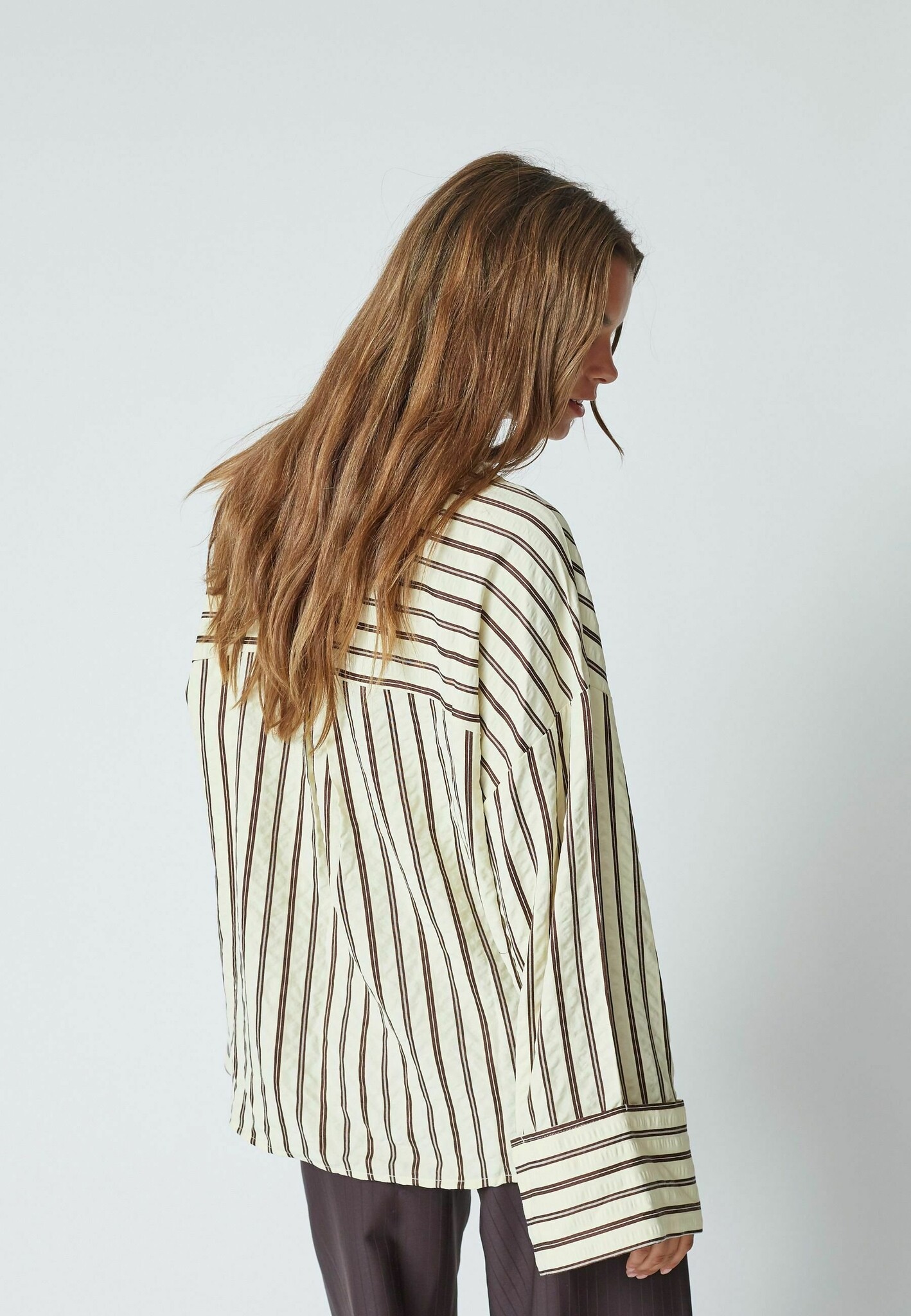 CO'COUTURE OxanaCC Shirt Yellow Brown Stripes