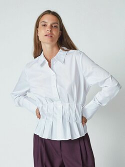 CO'COUTURE Poppy CC Pleat Waist Shirt Wit