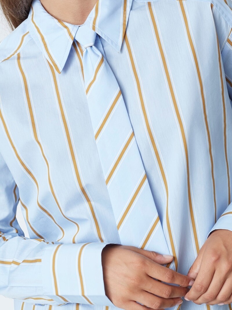 CO'COUTURE AmoraCC Stripe V-shirt Pale Blue