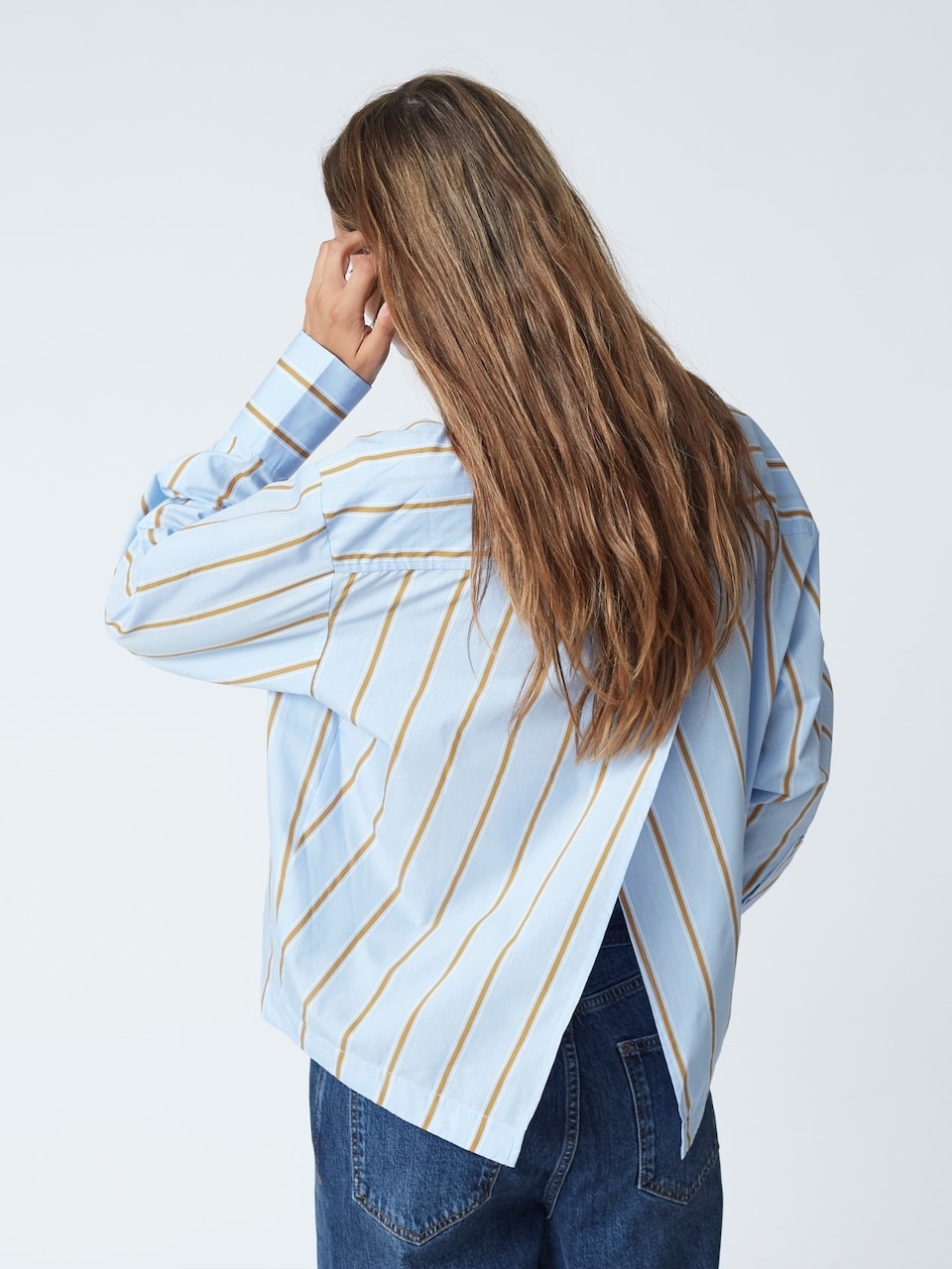 CO'COUTURE AmoraCC Stripe V-shirt Pale Blue