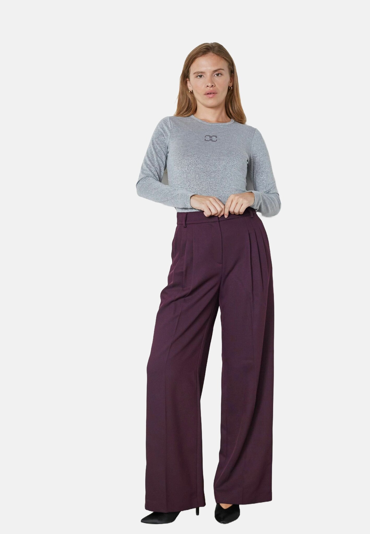 CO'COUTURE Almira CC Pleat Pants Plum