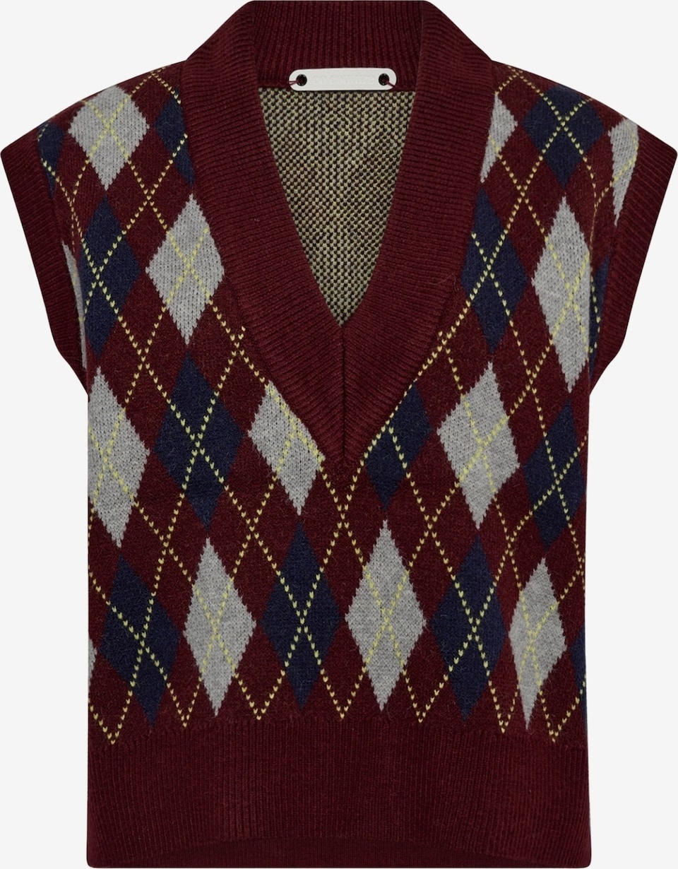 CO'COUTURE RowCC Check Vest Wijnrood