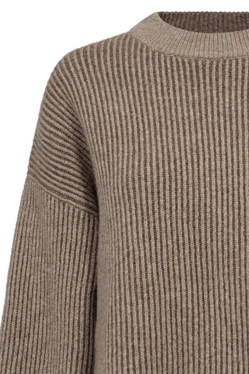 CO'COUTURE TheresaCC Turtleneck Rib Knit Sand