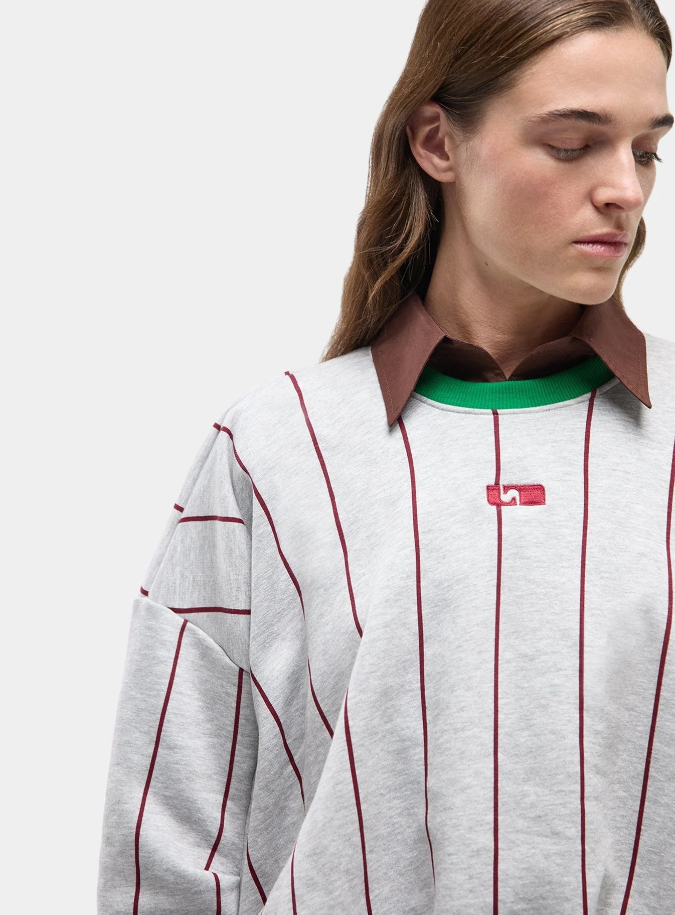 LAAGAM Kelly Grey Sweater Green