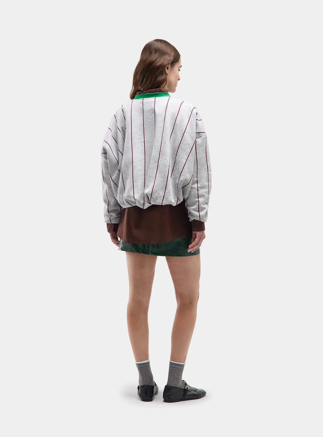 LAAGAM Kelly Grey Sweater Green