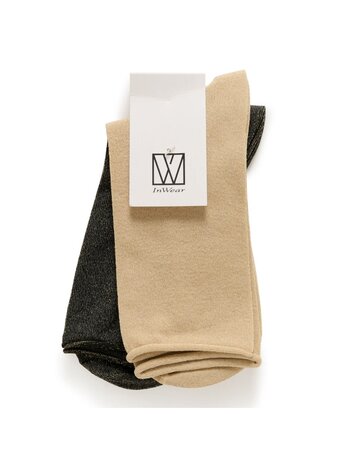 INWEAR CozyIW Glitter Socks Gold/Black