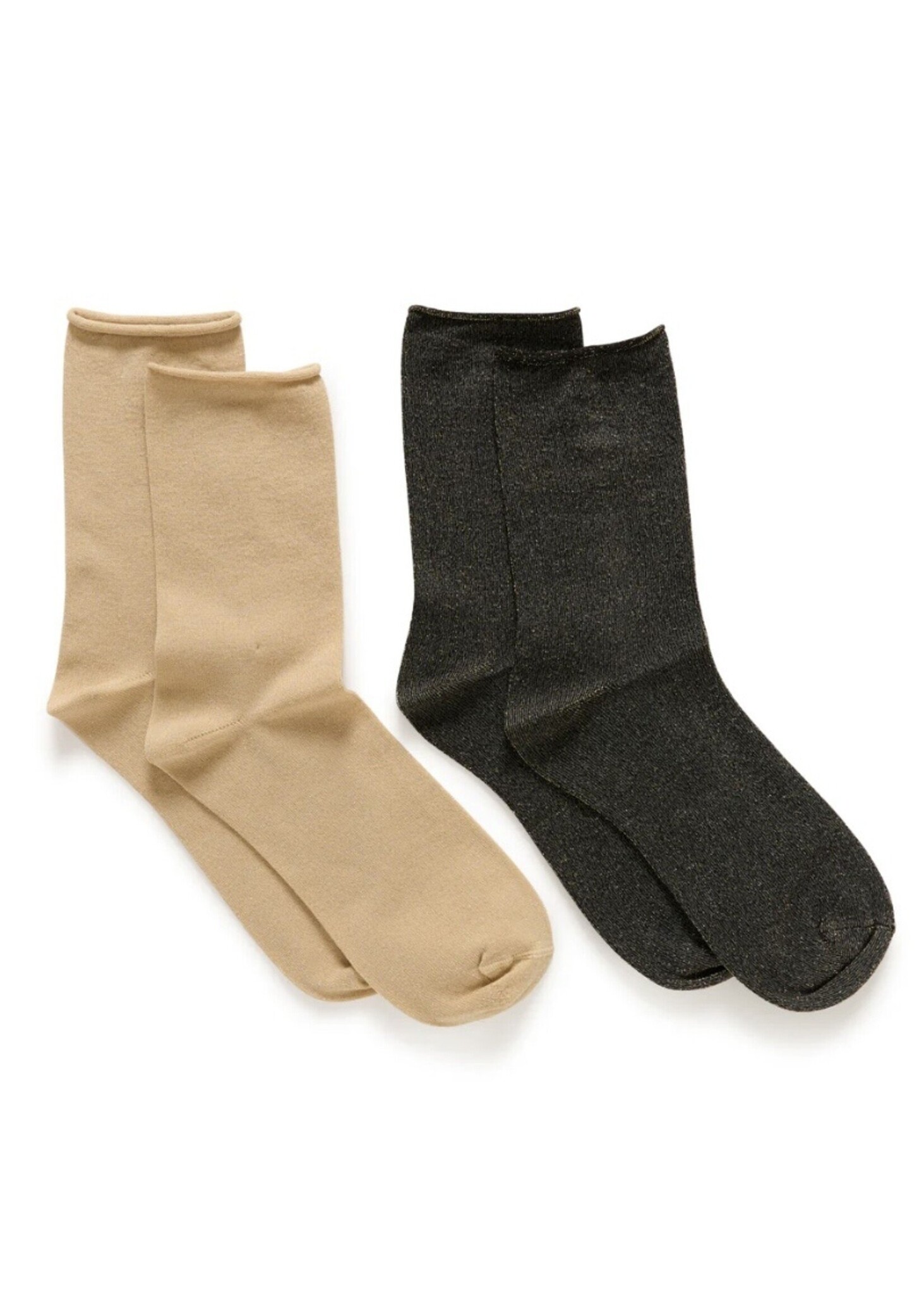 INWEAR CozyIW Glitter Sokken Goud/Zwart