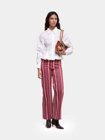 LAAGAM Belleville Blouse Ruched Wit