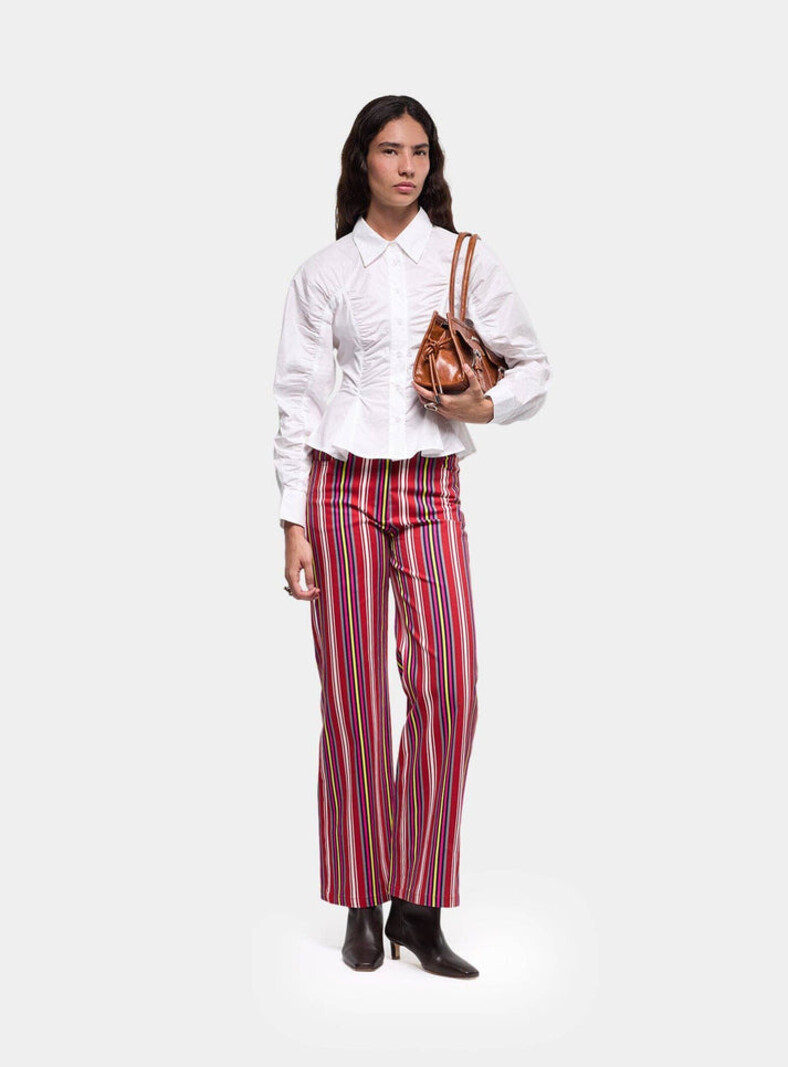 LAAGAM Belleville Blouse White Ruched