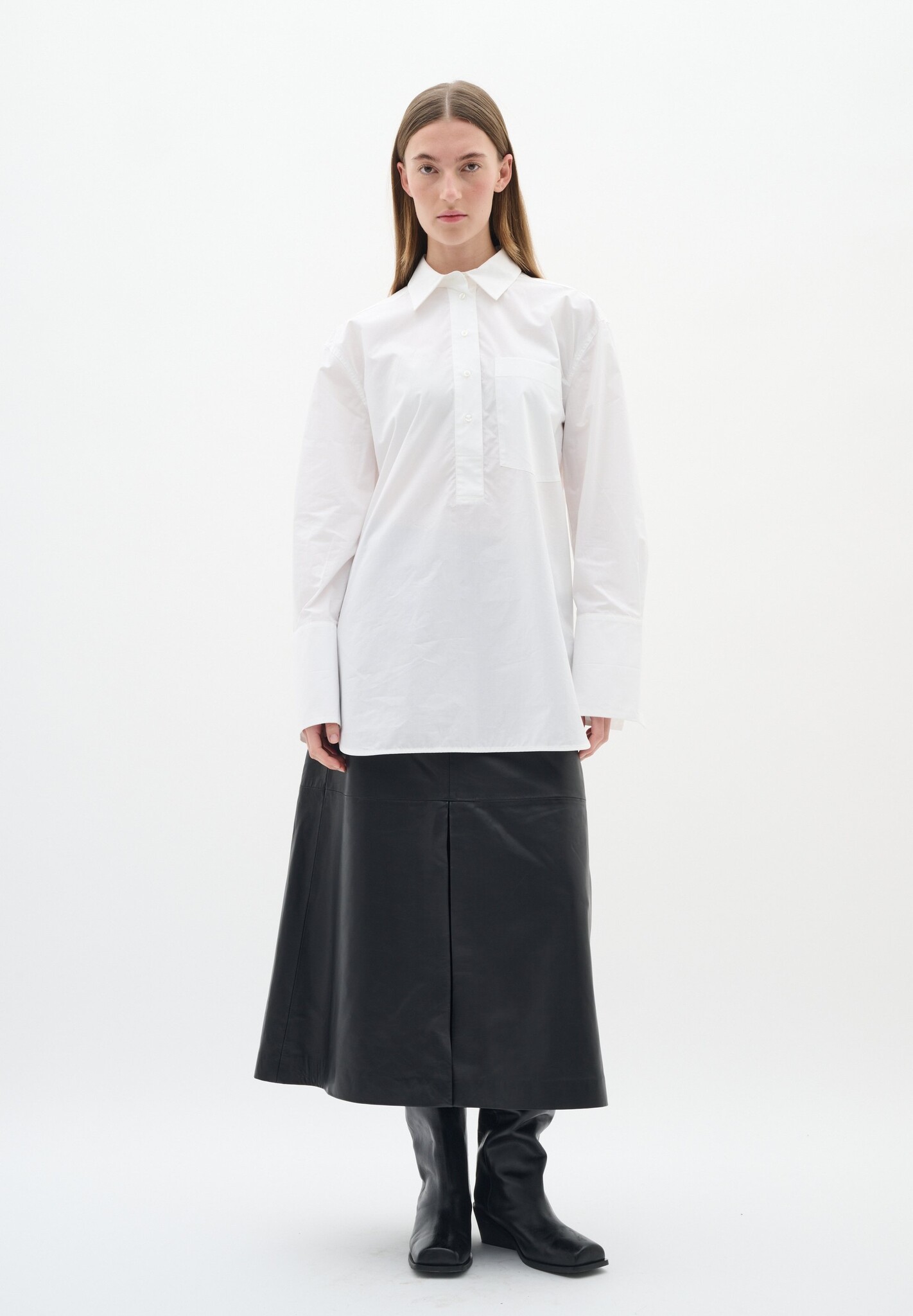 INWEAR DallaIW Pleated Shirt White