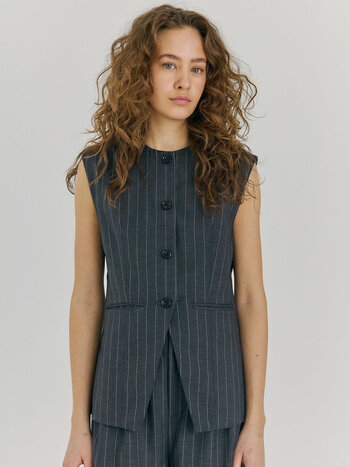 NORR Novia Waistcoat Grey Melange