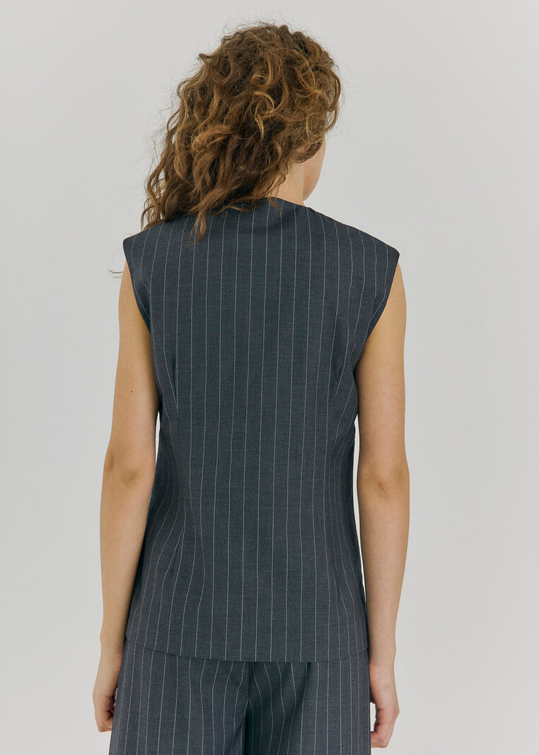 NORR Novia Waistcoat Grey Melange
