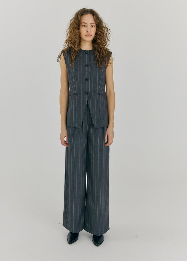 NORR Novia Waistcoat Grey Melange