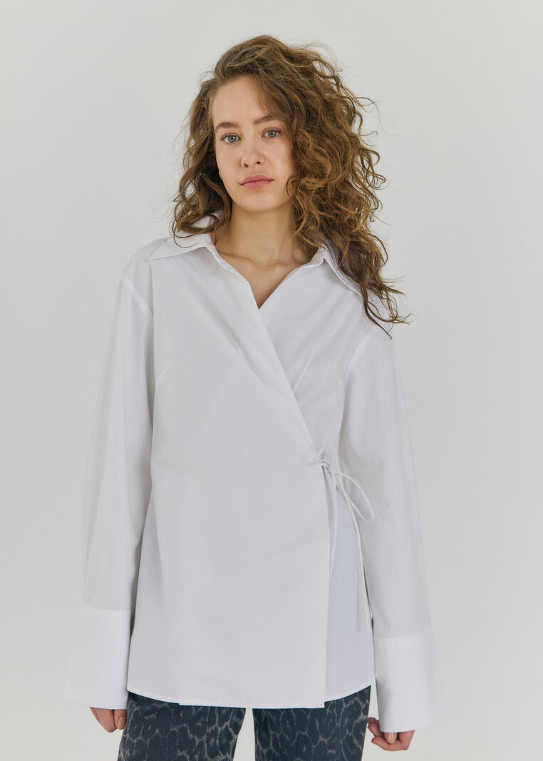 NORR Fraser Wrap Shirt White