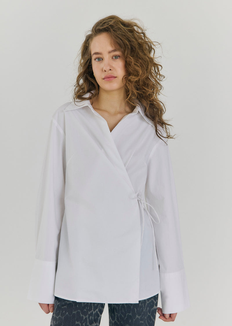 NORR Fraser Wrap Shirt Wit