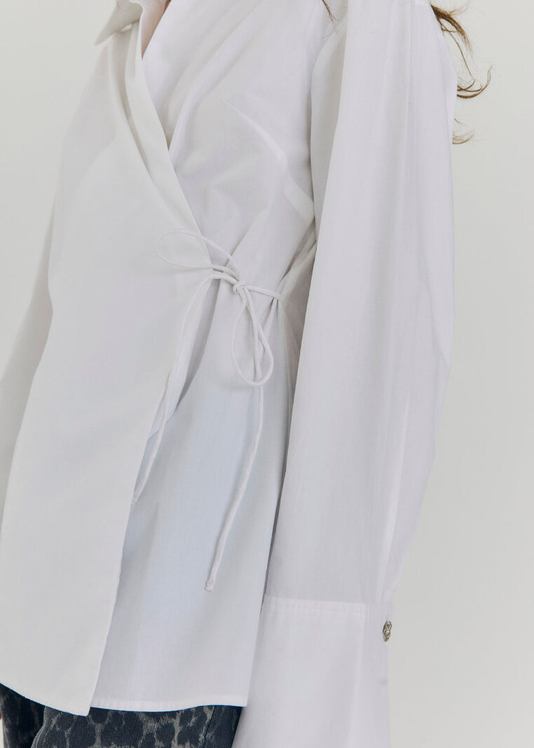 NORR Fraser Wrap Shirt White