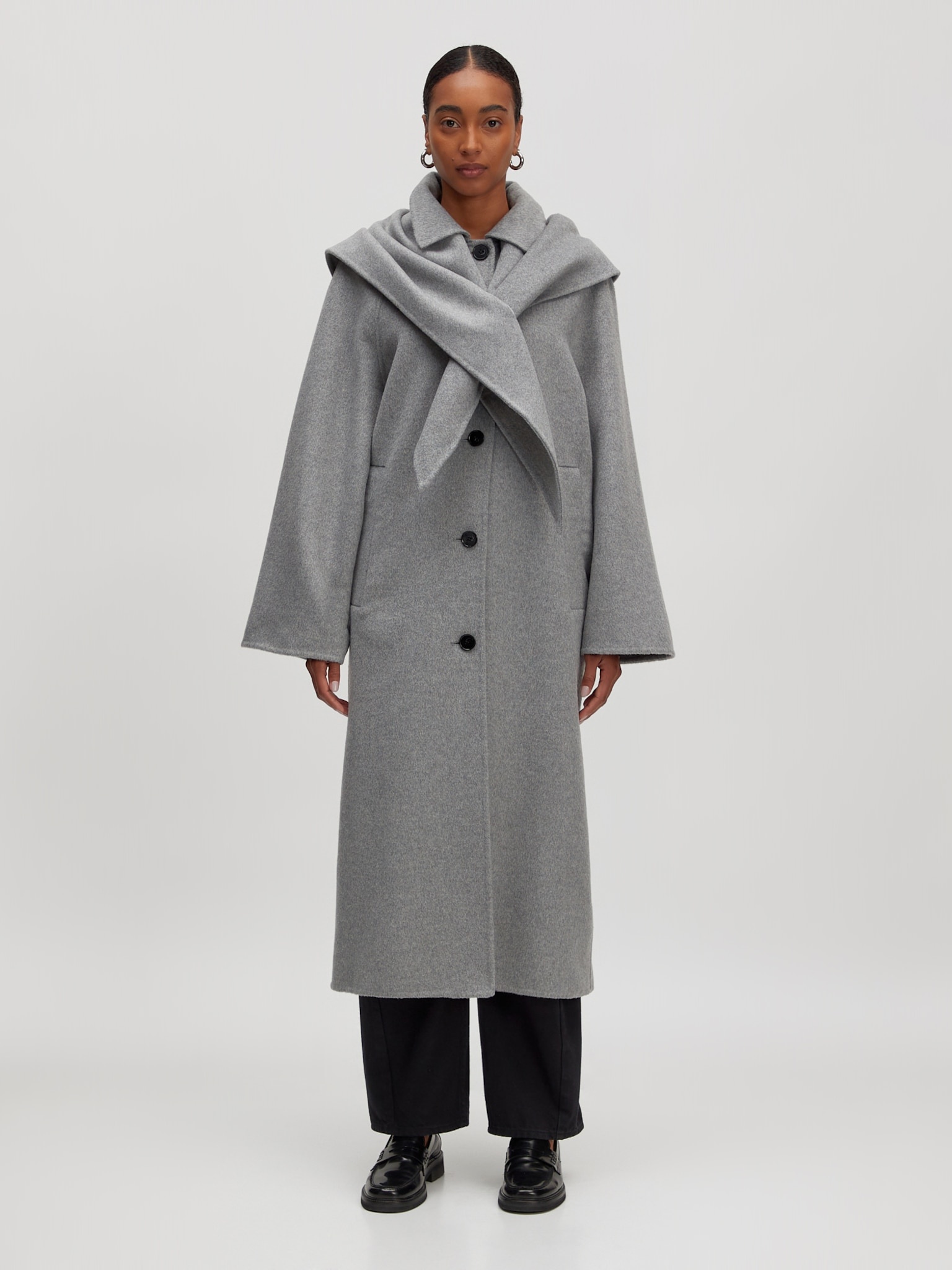 EDITED Alea Wool Coat Grey Melange