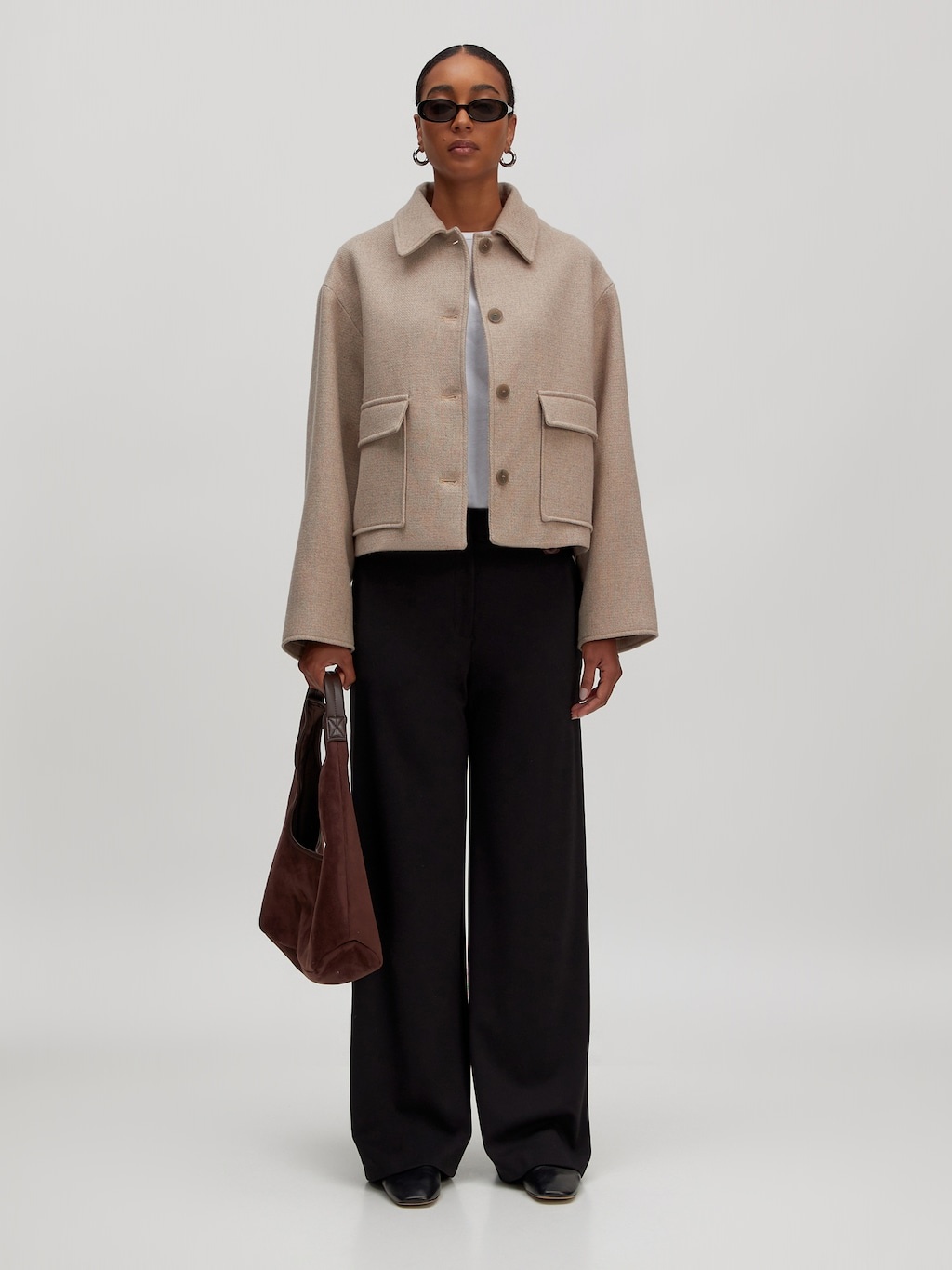 EDITED Jen Wool Jacket Taupe