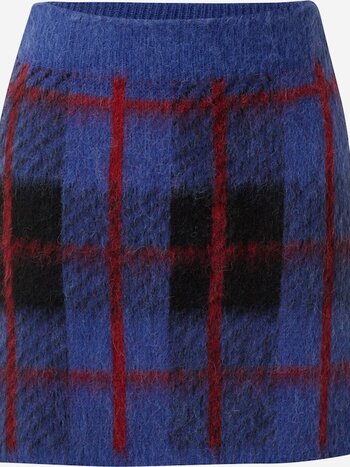 EDITED Lo Skirt Blue Check