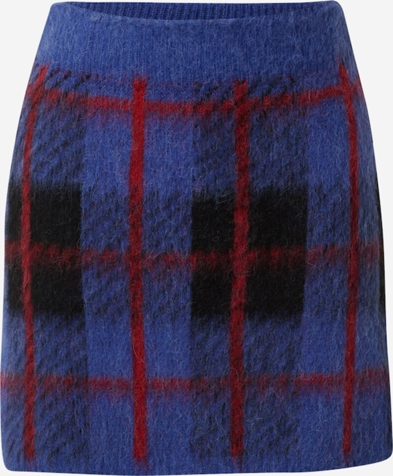 EDITED Lo Skirt Blue Check