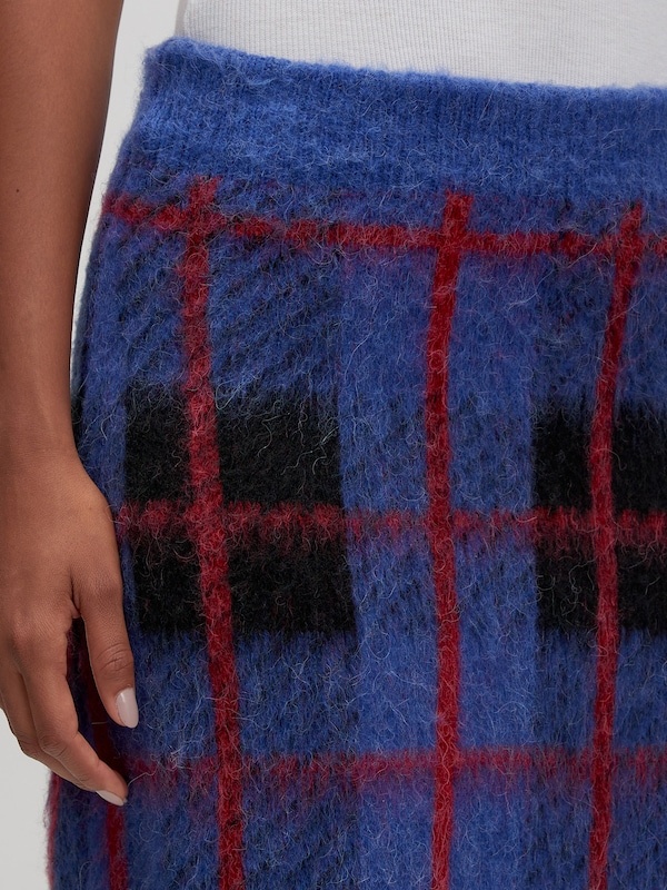 EDITED Lo Skirt Blue Check