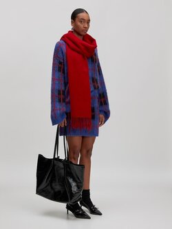 EDITED Lo Skirt Blue Check