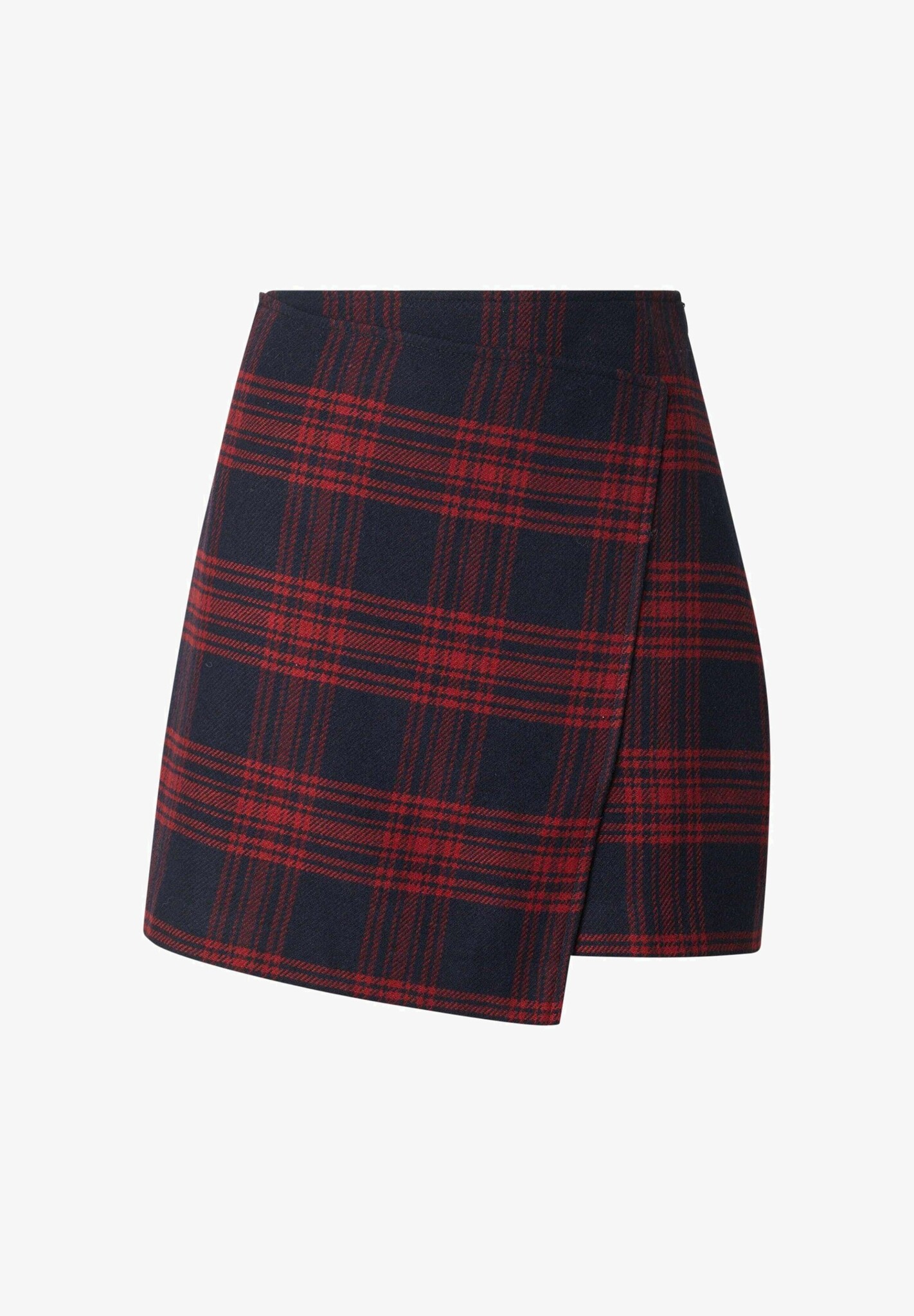 EDITED Simay Wool Skirt Blue Red Checkered
