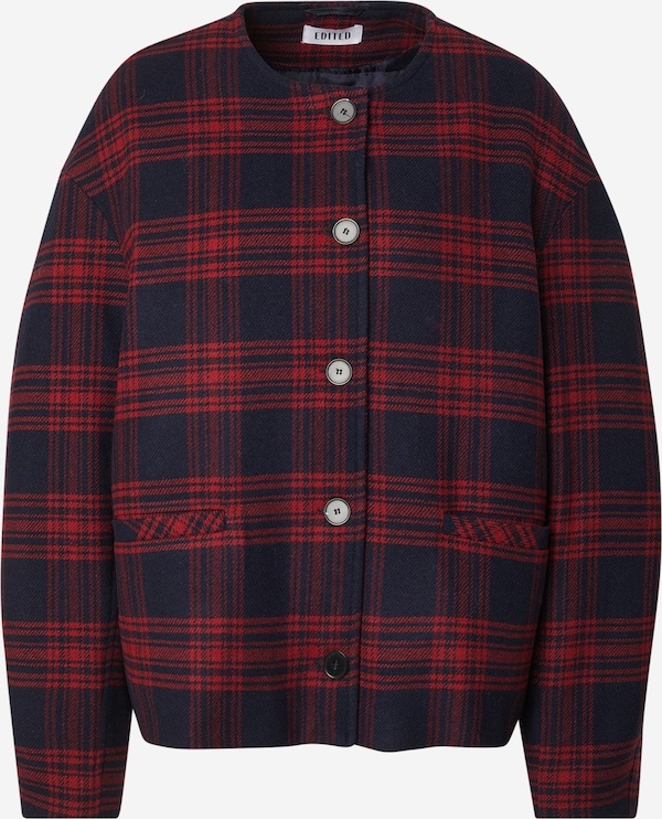 EDITED Aino Wool Jacket Blue Red Checkered