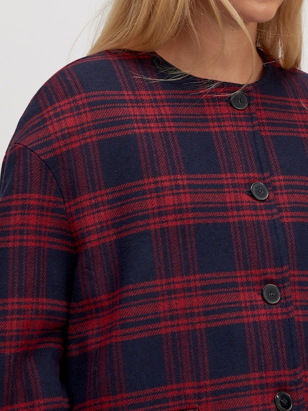 EDITED Aino Wool Jacket Blue Red Checkered