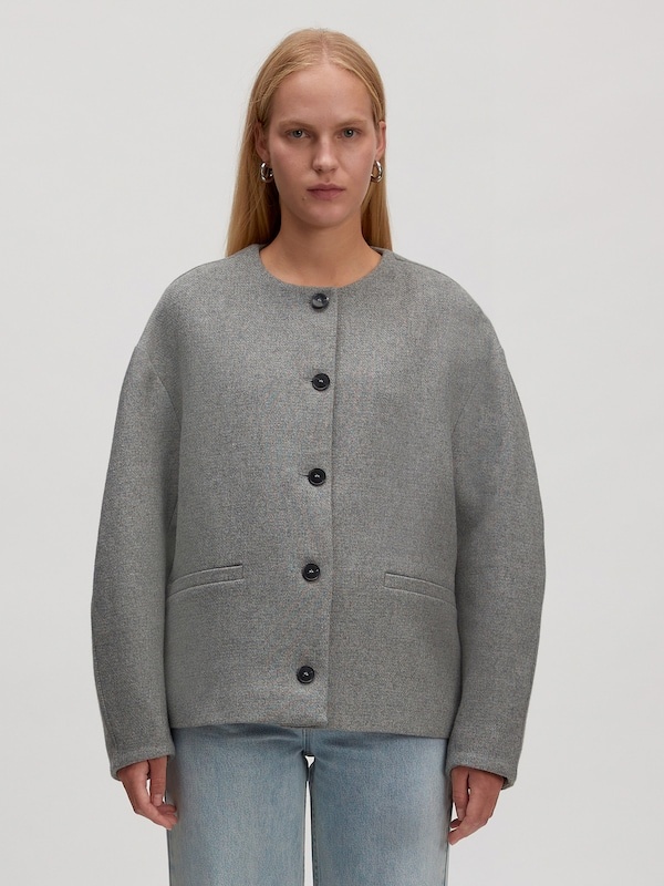 EDITED Aino Wool Jacket Grey Melange