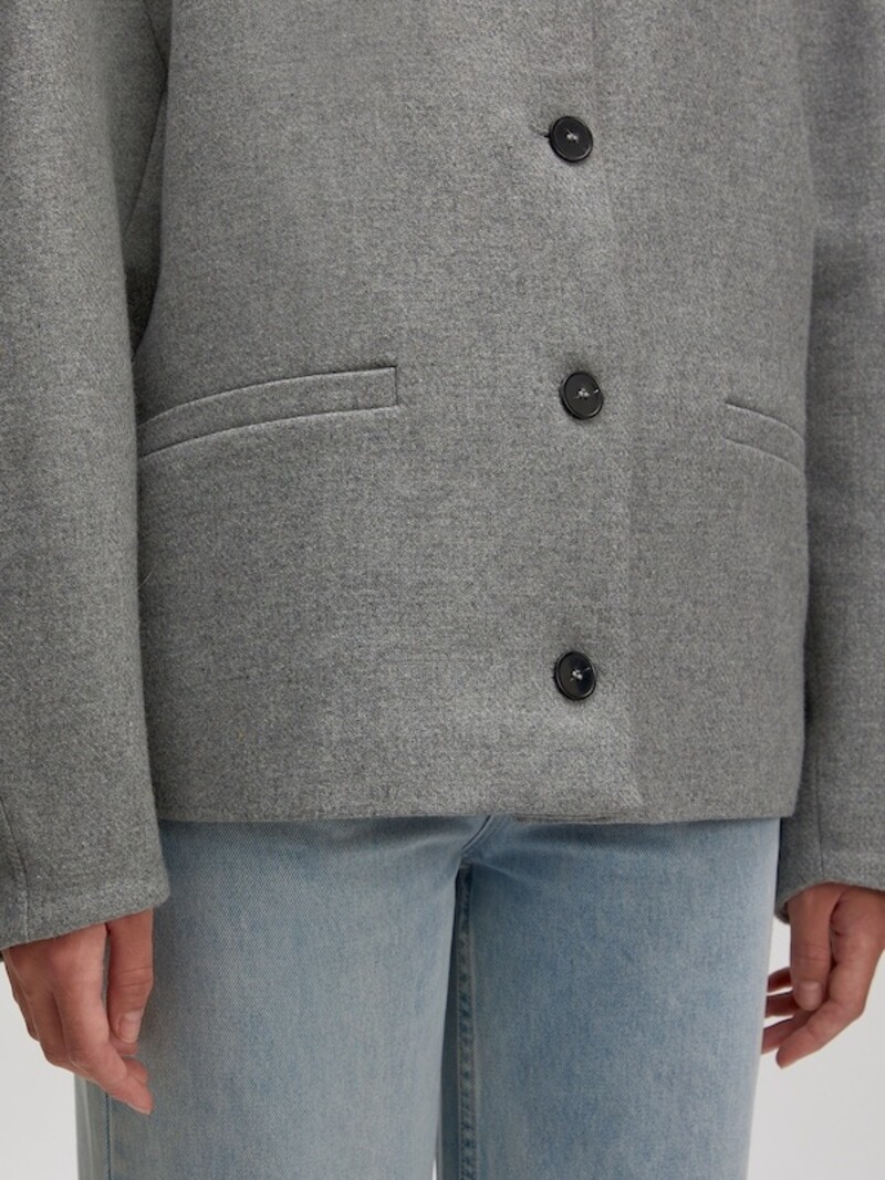 EDITED Aino Wool Jacket Grijs Melange