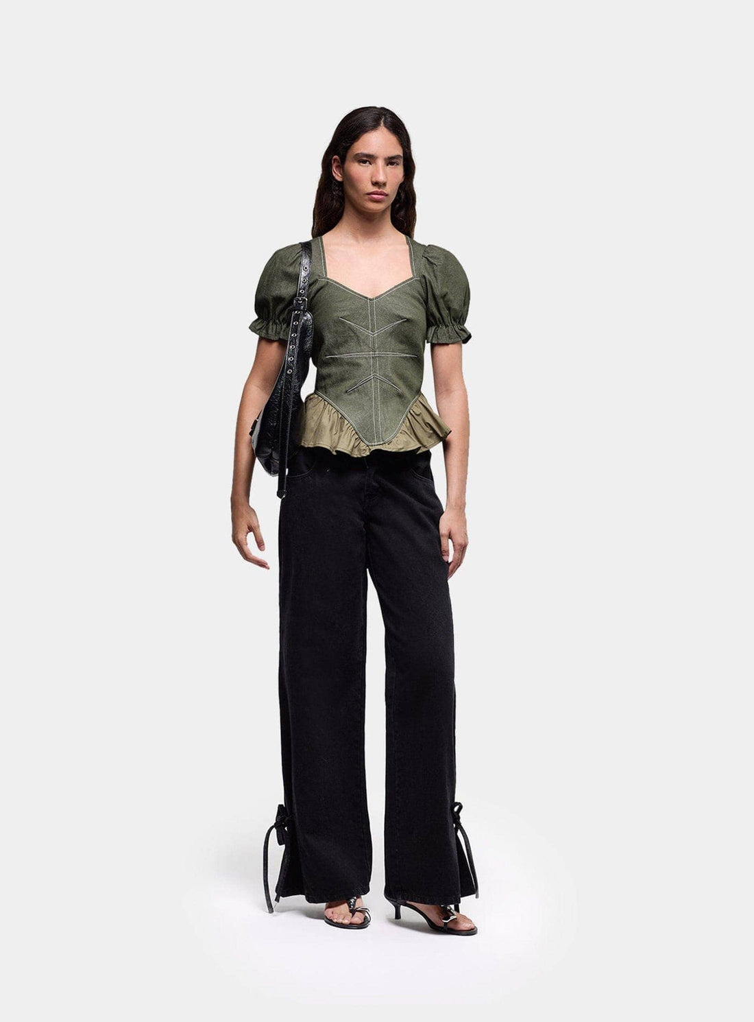 LAAGAM Regina Khaki Blouse Puff