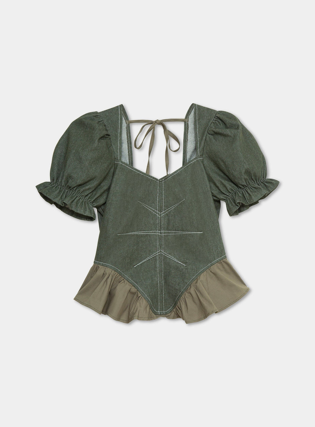 LAAGAM Regina Khaki Blouse Puff