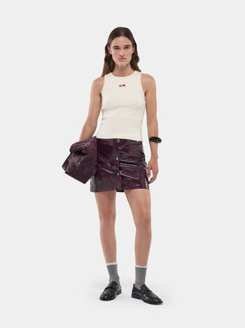 LAAGAM Lena Plum Short Skirt