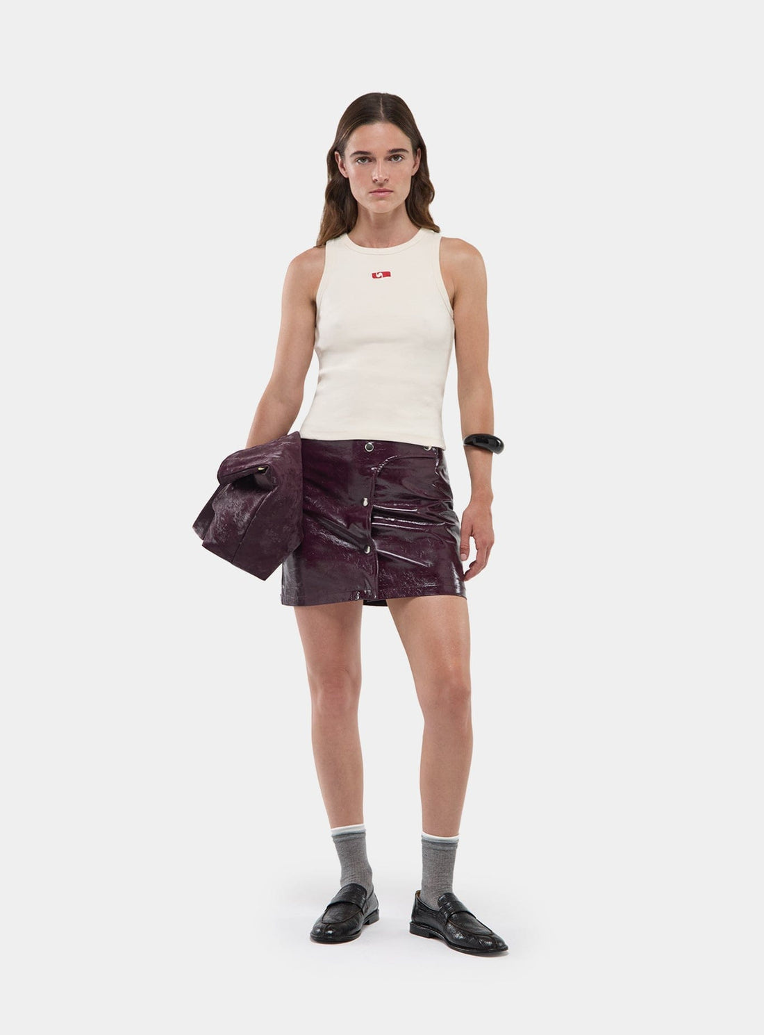 LAAGAM Lena Plum Short Skirt