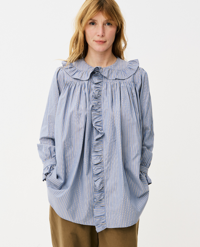 MAISON ANANA Steffi Blouse Striped Blue