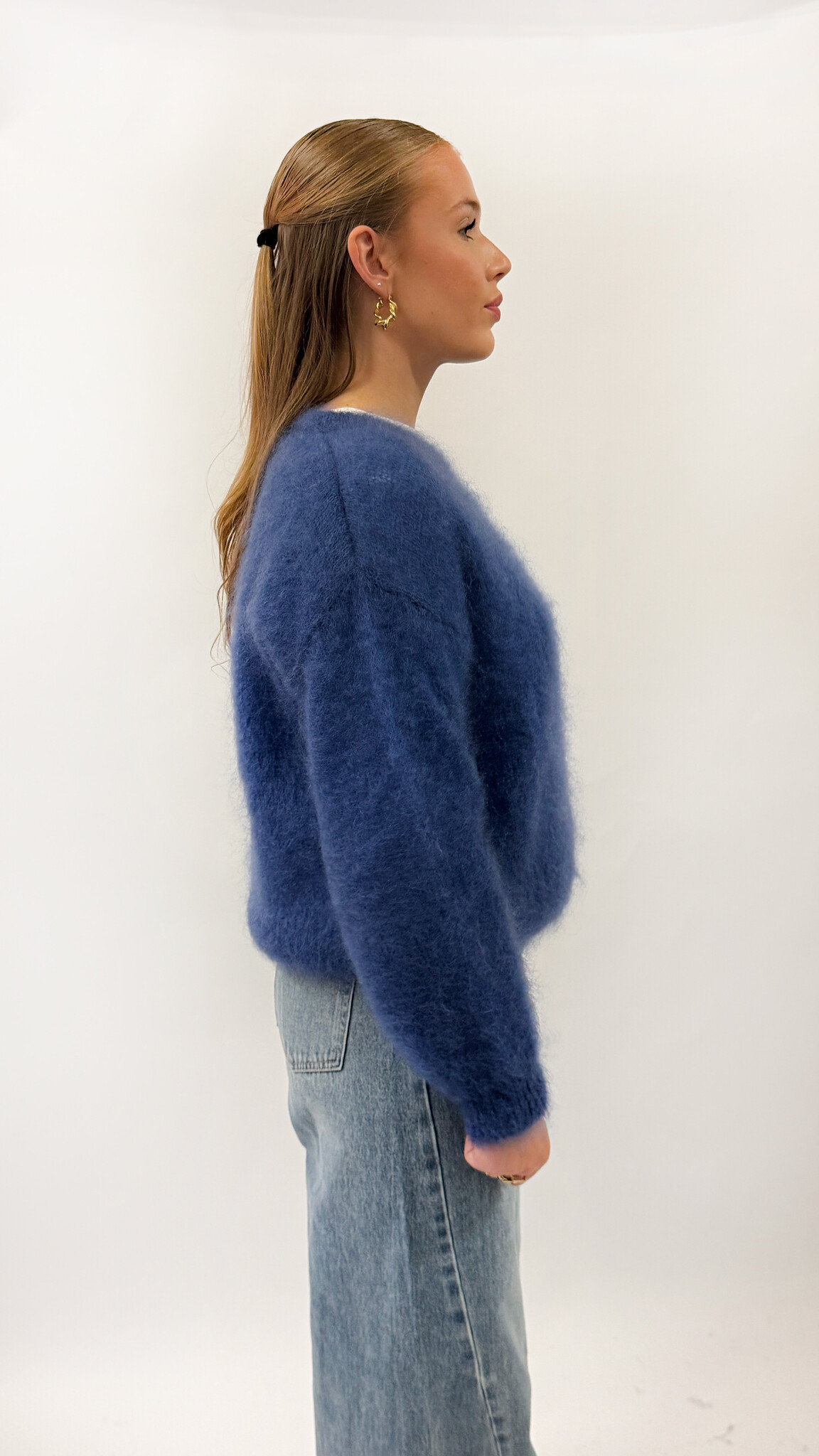 Noelle Mohair Cardigan Navy